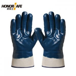 DJ900 丁腈涂層耐油耐酸堿好員工勞保手套 10副