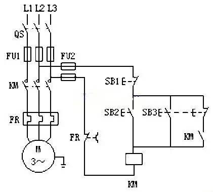 電動機點動控制原理圖